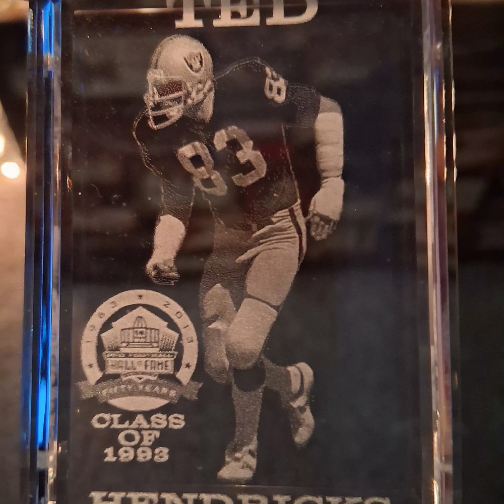 Crystal Football Hall of Fame Plaque